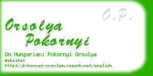 orsolya pokornyi business card